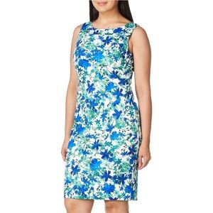 CALVIN KLEIN floral sheath sleeveless dress Size 14